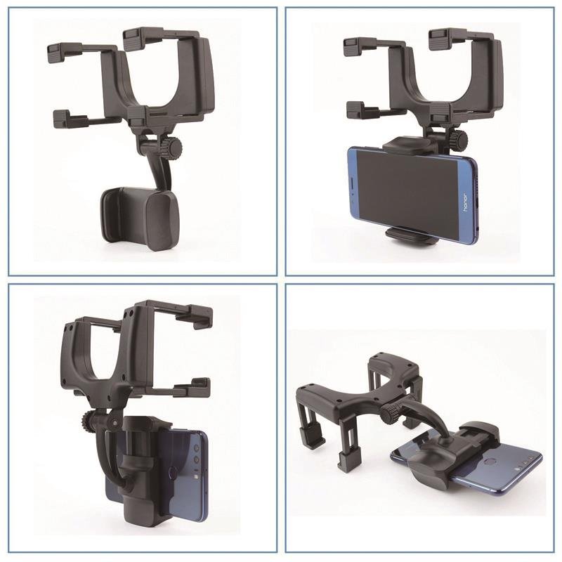 Universal Car Phone Holder Car Rearview Mirror Mount Phone Holder 360 Degrees GPS Smartphone Stand For iPhone Samsung
