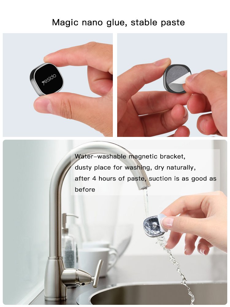 4Pcs Magnets Auto Mount Stand Universal Home Office Wall Mini Cell Phone Car Holder