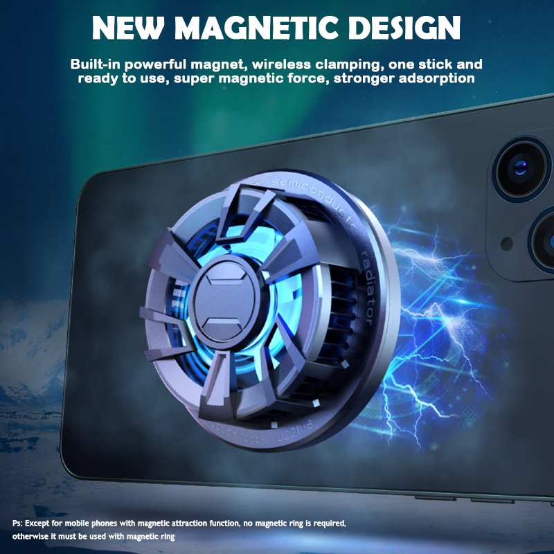 Magnetic Mobile Phone Cooler Semiconductor Portable Tablet Cooling Fan Holder Ipad Mute Radiator For Android iPhone Accessories