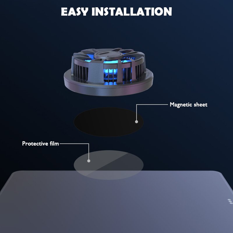 Magnetic Mobile Phone Cooler Semiconductor Portable Tablet Cooling Fan Holder Ipad Mute Radiator For Android iPhone Accessories