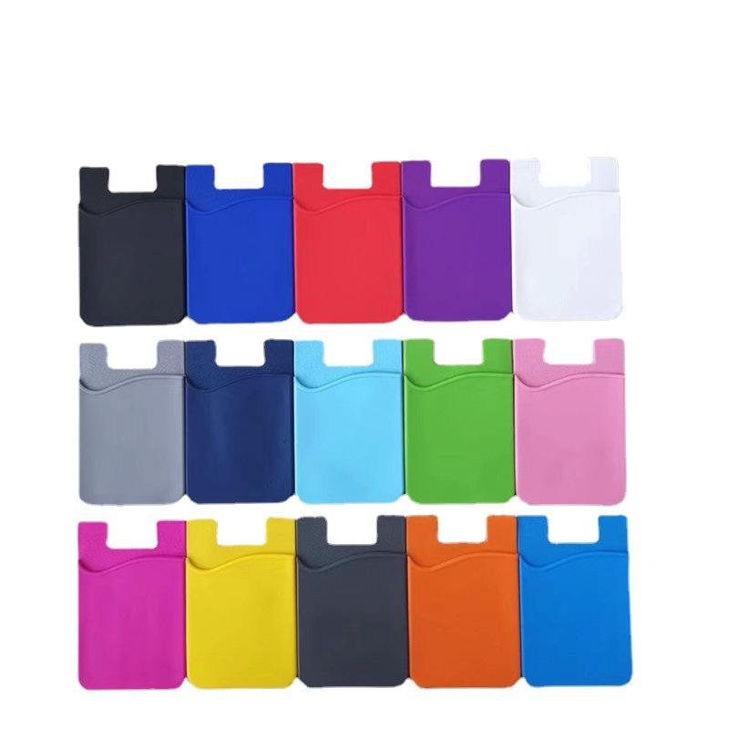 Hot Selling Silicone Custom Logo Silicone Universal Mobile Phone Back Card Holder Phone Wallet Phone Card Holder with Your Logo