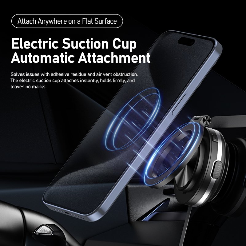 High-Quality Strong Adsorption Suction Phone Car Holder with Magnetic Support