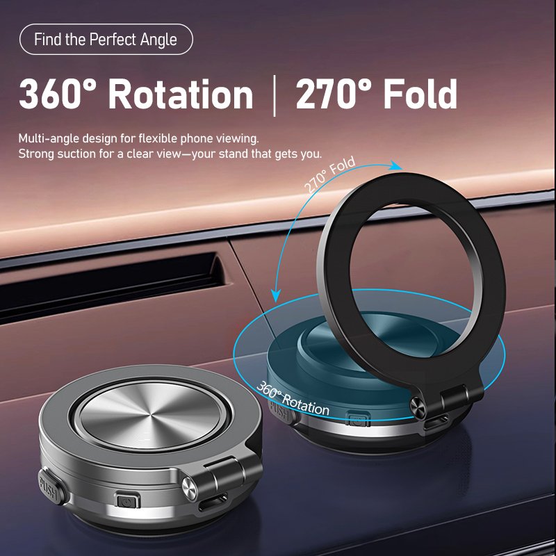 High-Quality Strong Adsorption Suction Phone Car Holder with Magnetic Support