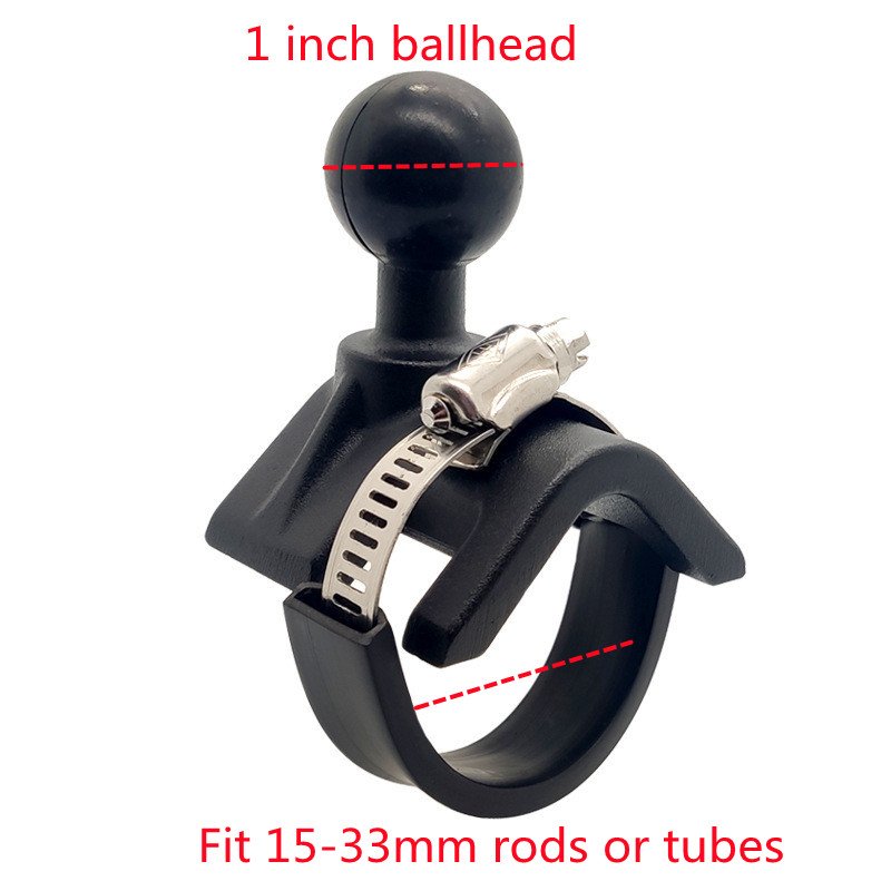 Camera handlebar strap mount for gopro cellphone holder saddle hose clamp 1inch ball head adapter car mobile phone bracket hose