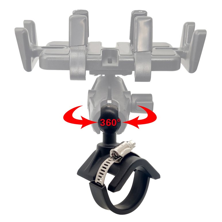 Camera handlebar strap mount for gopro cellphone holder saddle hose clamp 1inch ball head adapter car mobile phone bracket hose