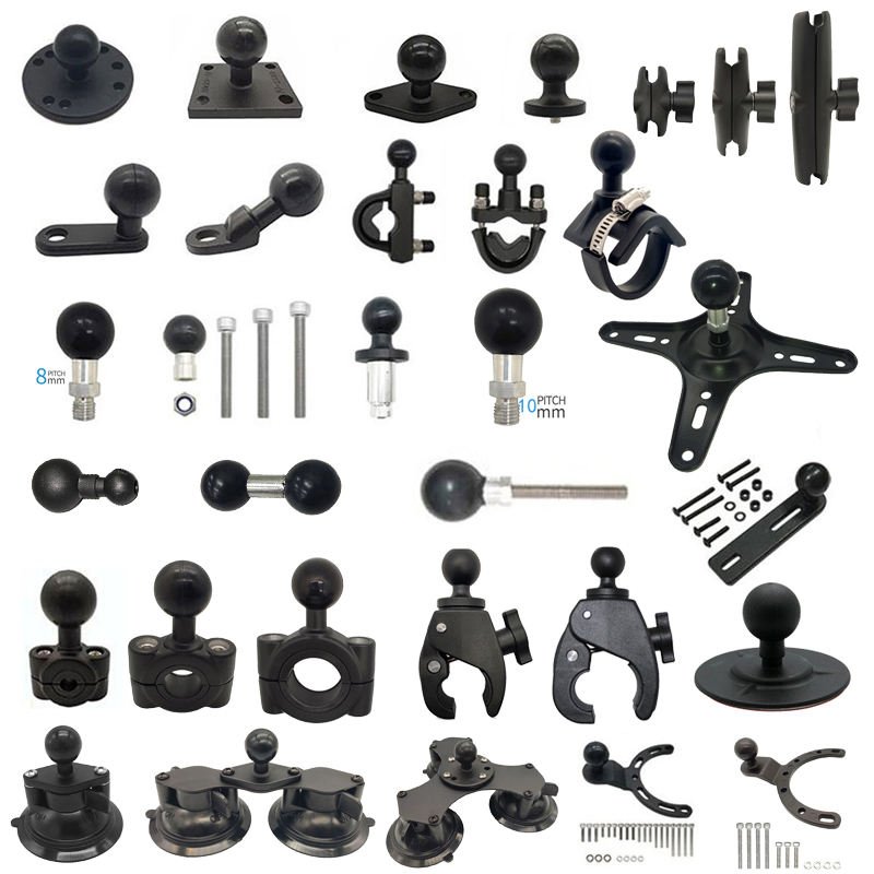 Camera handlebar strap mount for gopro cellphone holder saddle hose clamp 1inch ball head adapter car mobile phone bracket hose