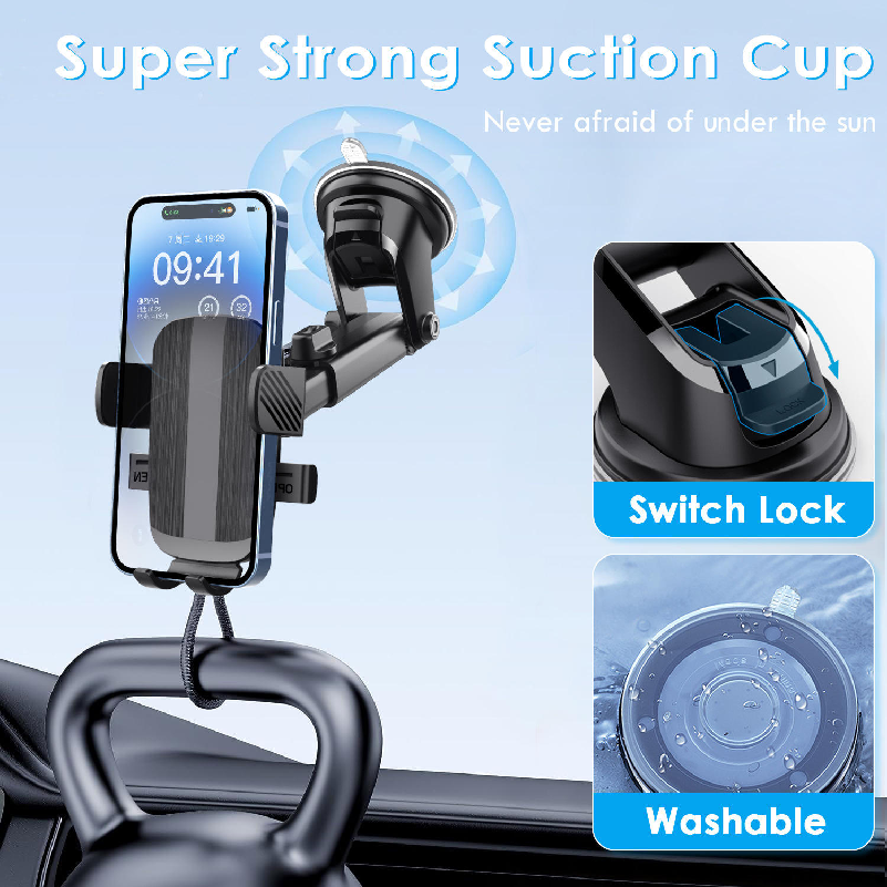 Abs 2 In 1 Set Cell Phone Mount For Car Phone Holder Mount 360 Rotation Air Vent Dashboard Mobile Phone Holders For Car Mount