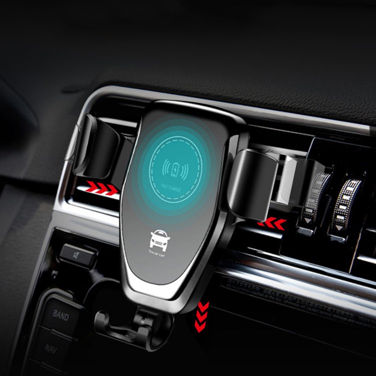 Custom LOGO Portable Car Phone Mount kit 10W Fast Wireless Car Charger Quick Charge Phone Holder