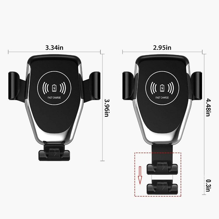 Custom LOGO Portable Car Phone Mount kit 10W Fast Wireless Car Charger Quick Charge Phone Holder