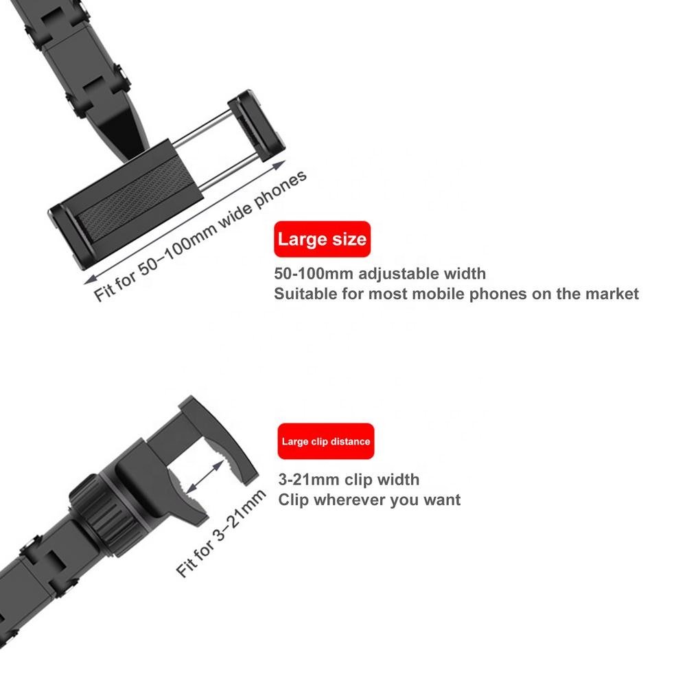 Wholesale H5 logo custom Flexible Rotatable Rearview Mirror Multifunctional Universal Car Mount cell phone Holder for iphone