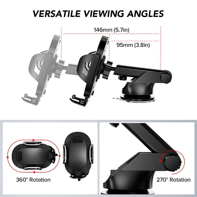 2024 Universal lone neck mobile phone car holder Foldable Dashboard Mobile Phone Stand Mount for IPhone dashboard holder