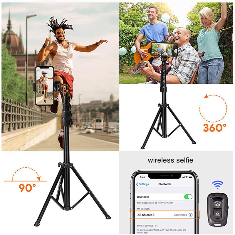 Phone Tripod Accessory Kits Cell Phone Tripod Stand with Wireless Remote and Universal Tripod Head Mount