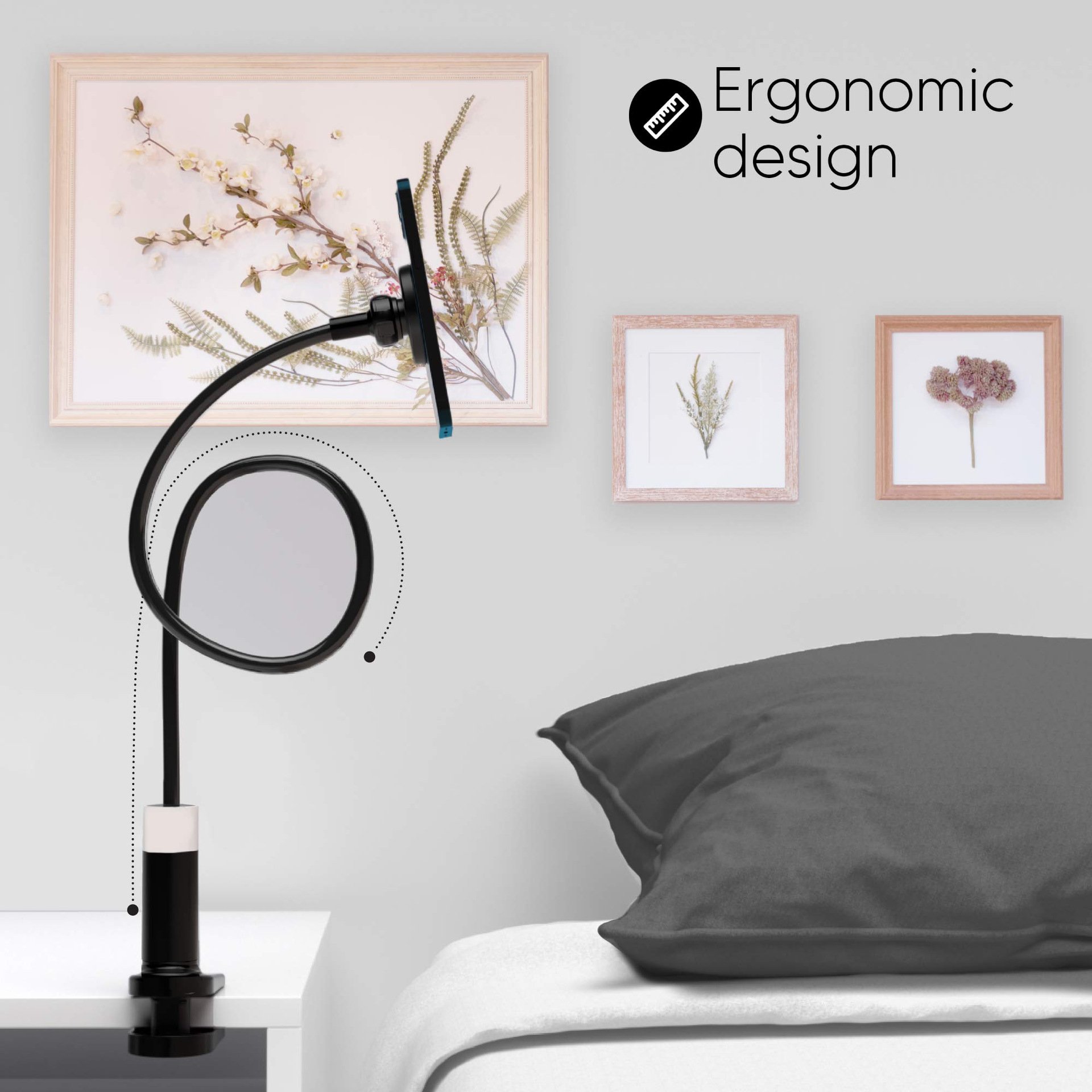 Suitable for iphone14/15 magnetic phone holder desktop strong magnetic lazy bracket gooseneck bracket