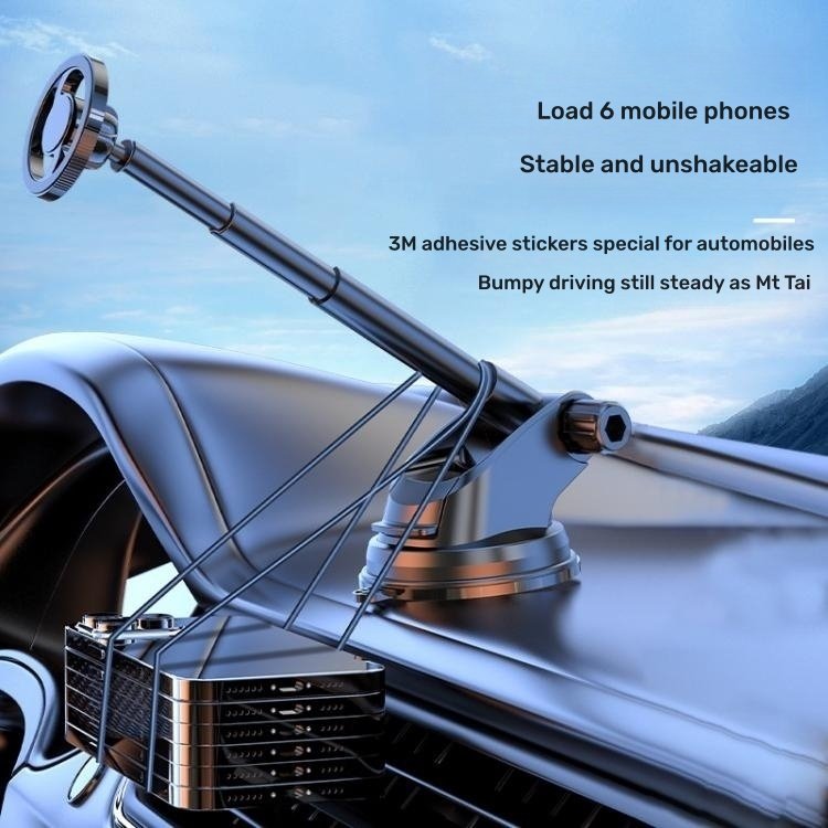Universal 360 Degree Rotating Plastic Car Dashboard Mobile Phone Stand Flexible Magnetic Phone Holder For iPhone