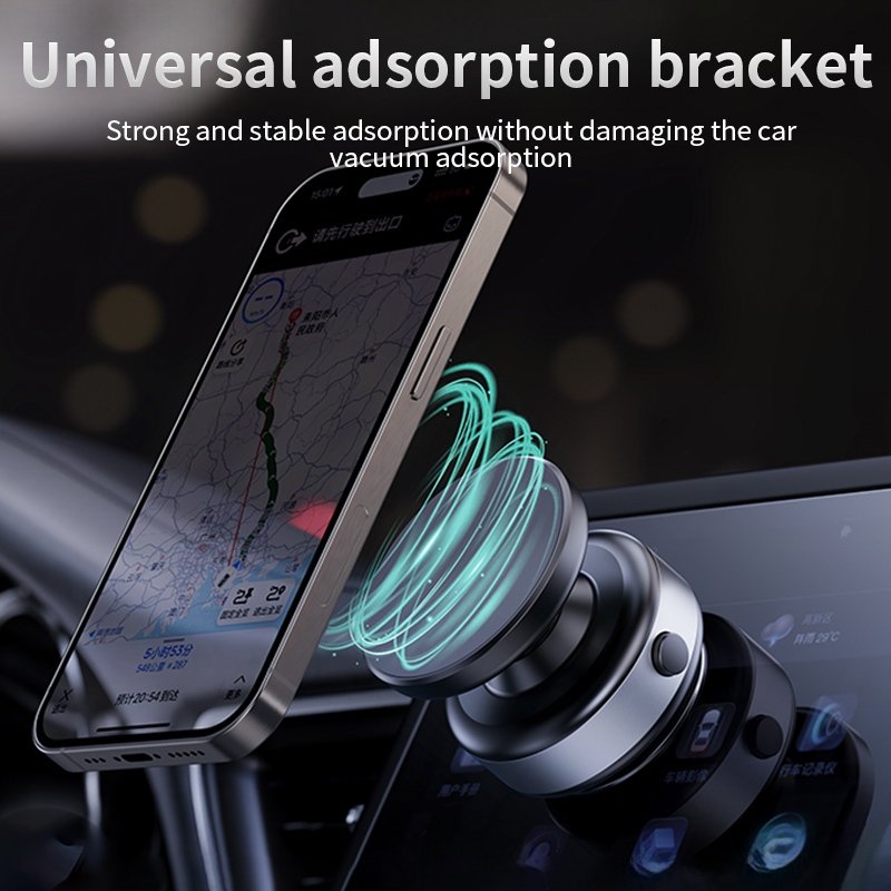 Mobile Phone Holder 2024 New Magnetic Vacuum Suction Car Phone Holder Navigation Multifunctional
