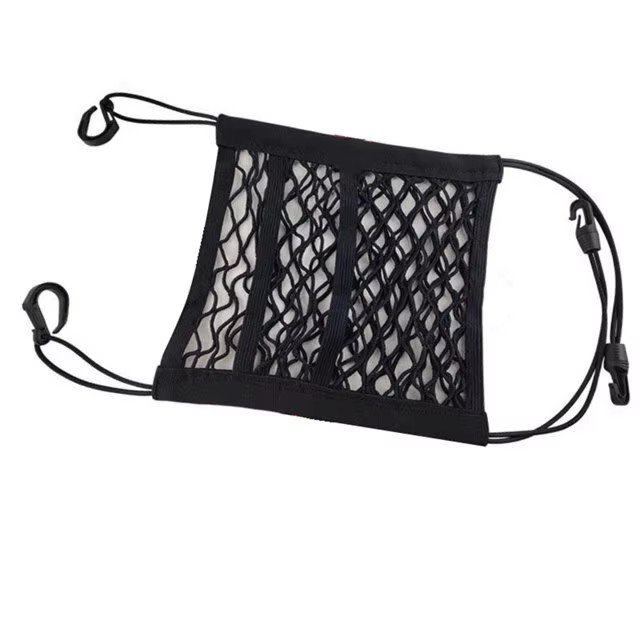 RTS 2025 Seat Back Net Bag Driver Storage Netting Pouch 3 Layer Car Mesh Organizer