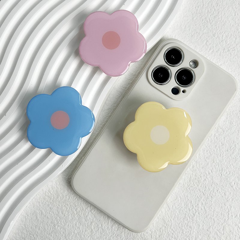 Cartoon Epoxy Lazy Stretchable Acrylic Phone Holder Can Be Printed Logo Epoxy Flower Mobile Phone Holder