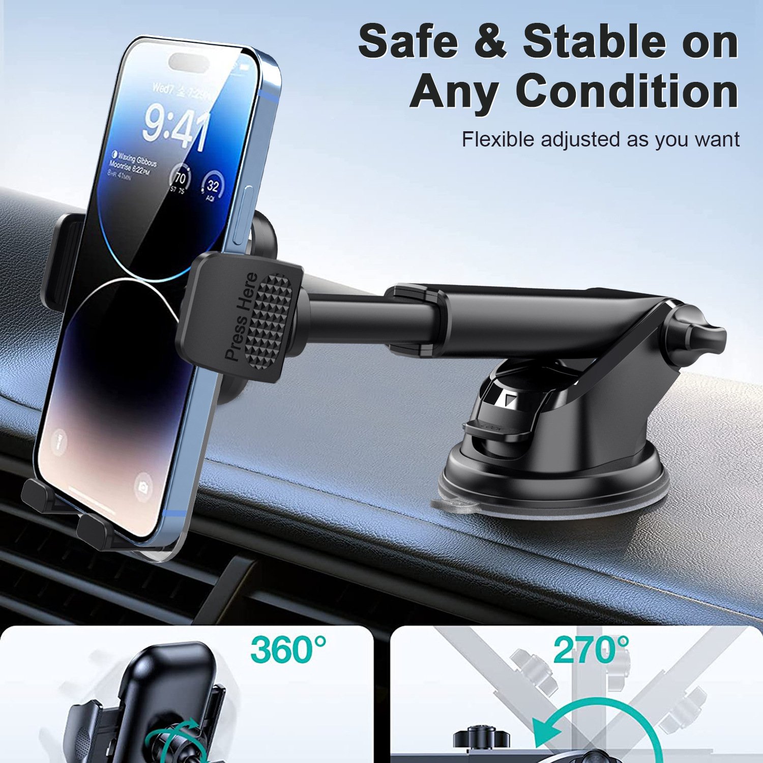 New Free Stretch Holder Mobile Phone Accessories Car Holder Transparent Car Holder For Phone