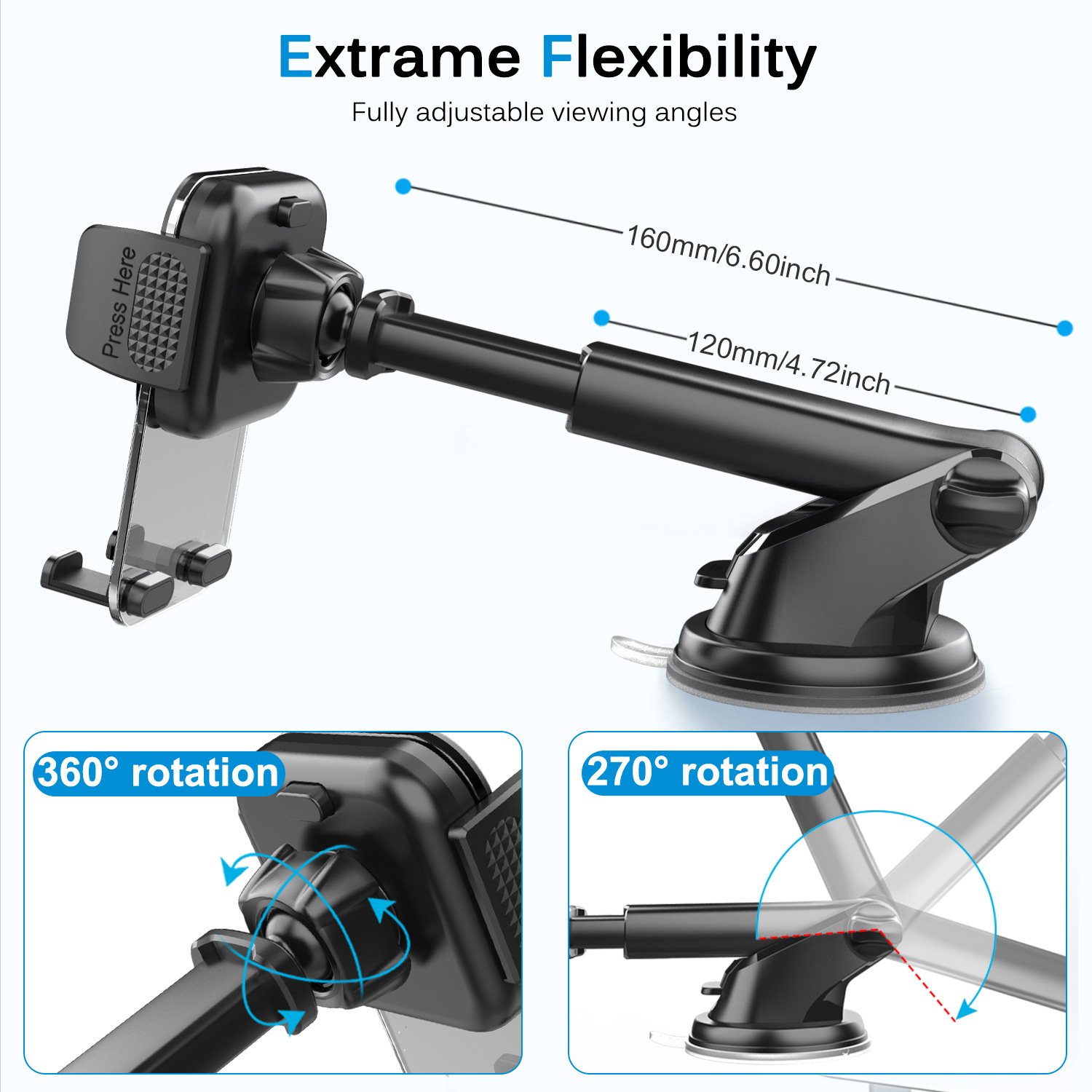 New Free Stretch Holder Mobile Phone Accessories Car Holder Transparent Car Holder For Phone
