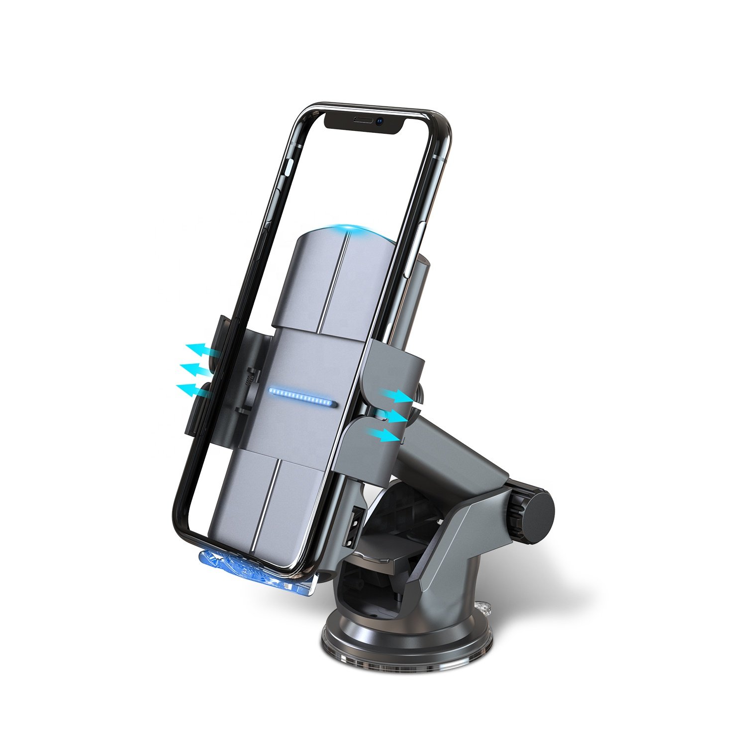 Smart Qi Wireless Car Charger Mount Auto Clamping 10W 15W Mobile Phone Quick Charging Holder