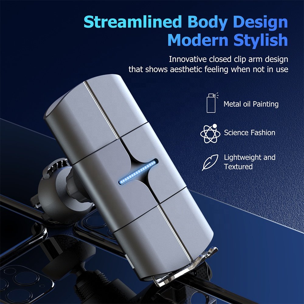Smart Qi Wireless Car Charger Mount Auto Clamping 10W 15W Mobile Phone Quick Charging Holder