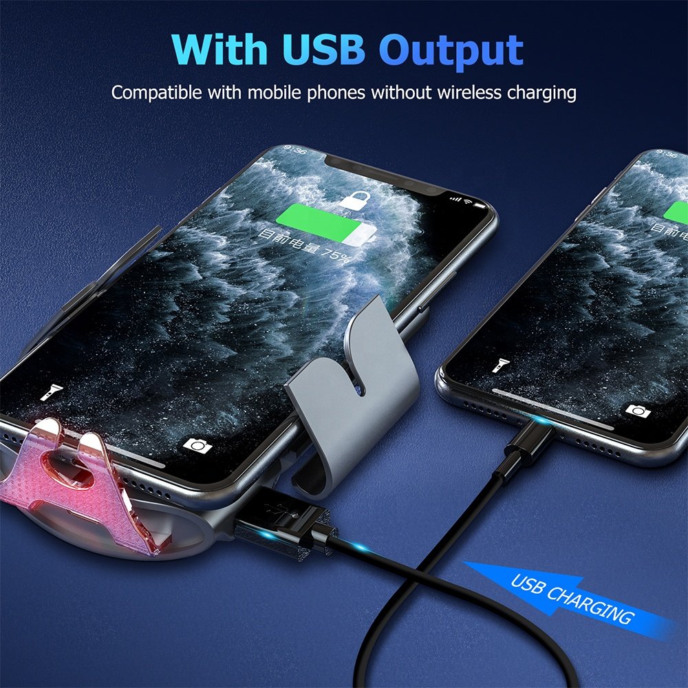 Smart Qi Wireless Car Charger Mount Auto Clamping 10W 15W Mobile Phone Quick Charging Holder