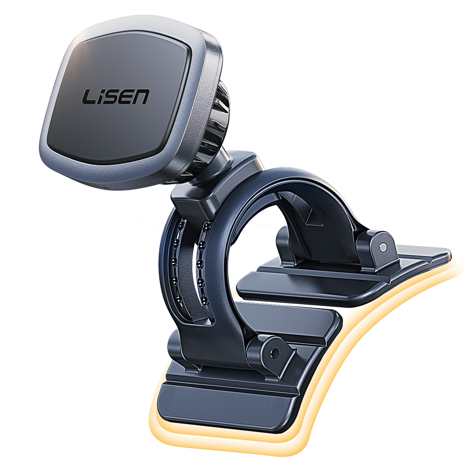 LISEN 2024 Top Seller Magnetic Car Phone Holder Foldable Dashboard Phone Car Mount