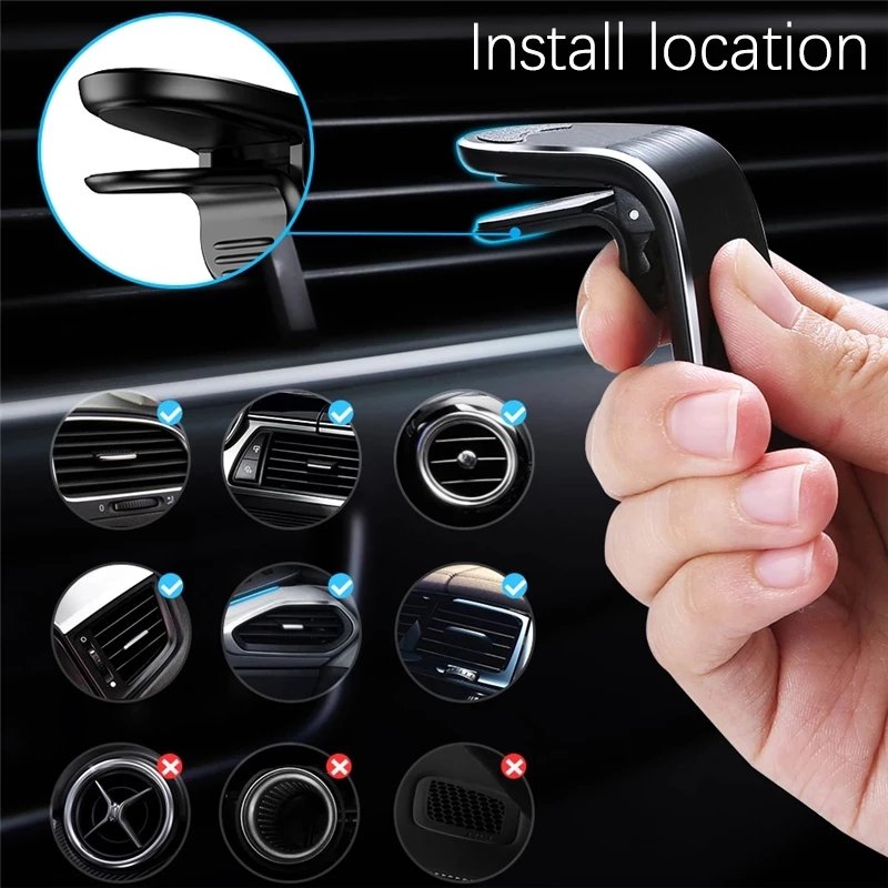 Car mobile phone rack magnetic suction navigation sucker type car air outlet supplies car inside creative strong magnetic holder