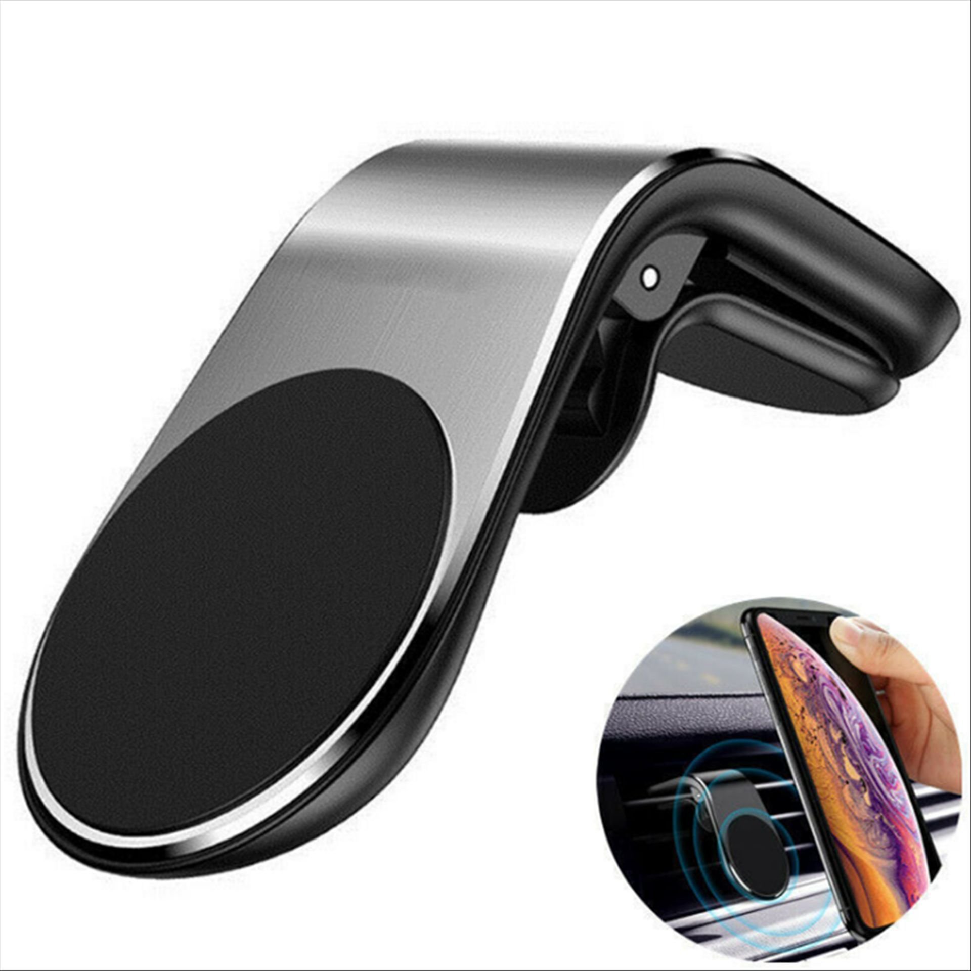 Car mobile phone rack magnetic suction navigation sucker type car air outlet supplies car inside creative strong magnetic holder