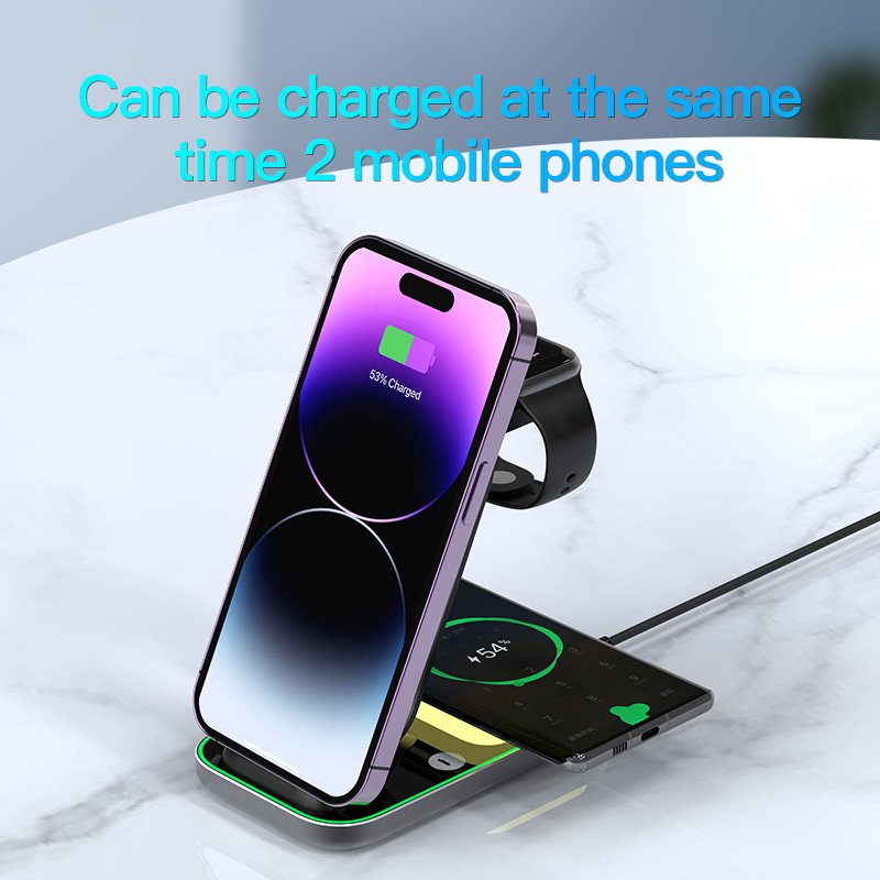 best seller multi chargers factory magnetic wireless phone 4 3 in 1 wireless charger for phone12/13/14 series switch charger