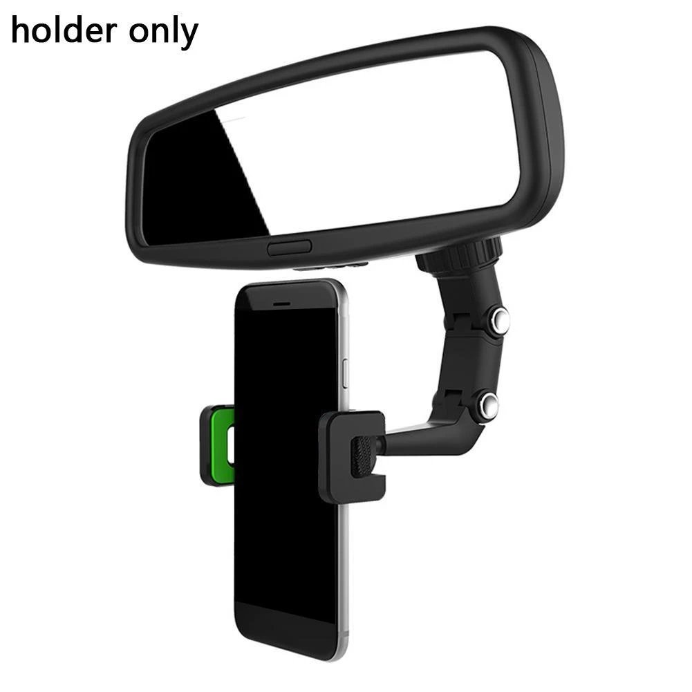 Adjustable Phone Holder 360 Degree Rotatable Universal Stable Clip For Car Rearview Mirror Lazy Bracket Phone Rack
