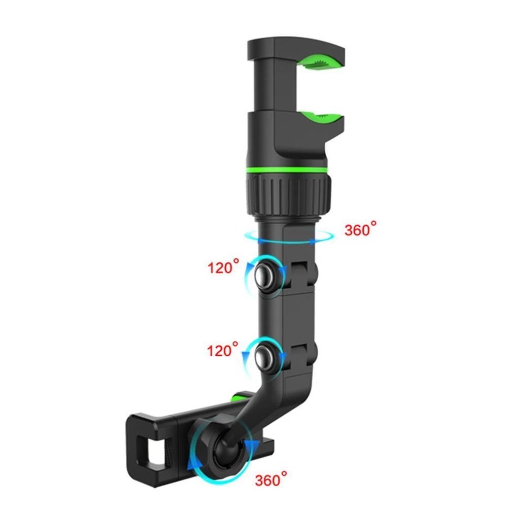 Adjustable Phone Holder 360 Degree Rotatable Universal Stable Clip For Car Rearview Mirror Lazy Bracket Phone Rack