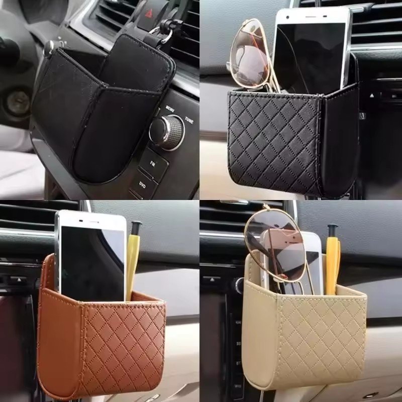 2025 Car Storage Bag Air Condition Vent Dashboard Tidy Hanging Seat Organizer Box Glasses Phone Holder Storage Box Car