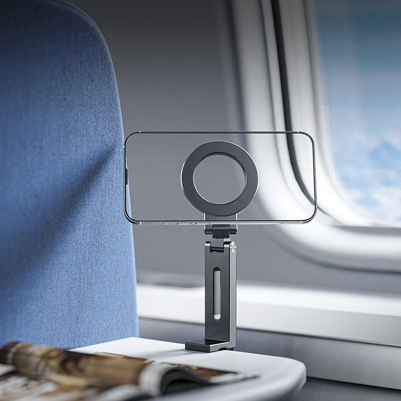 New Magnetic Travel Stand Adjustable Portable Aviation Mobile Phone Stand Customization Product Foldable Aluminum Alloy 2024 New