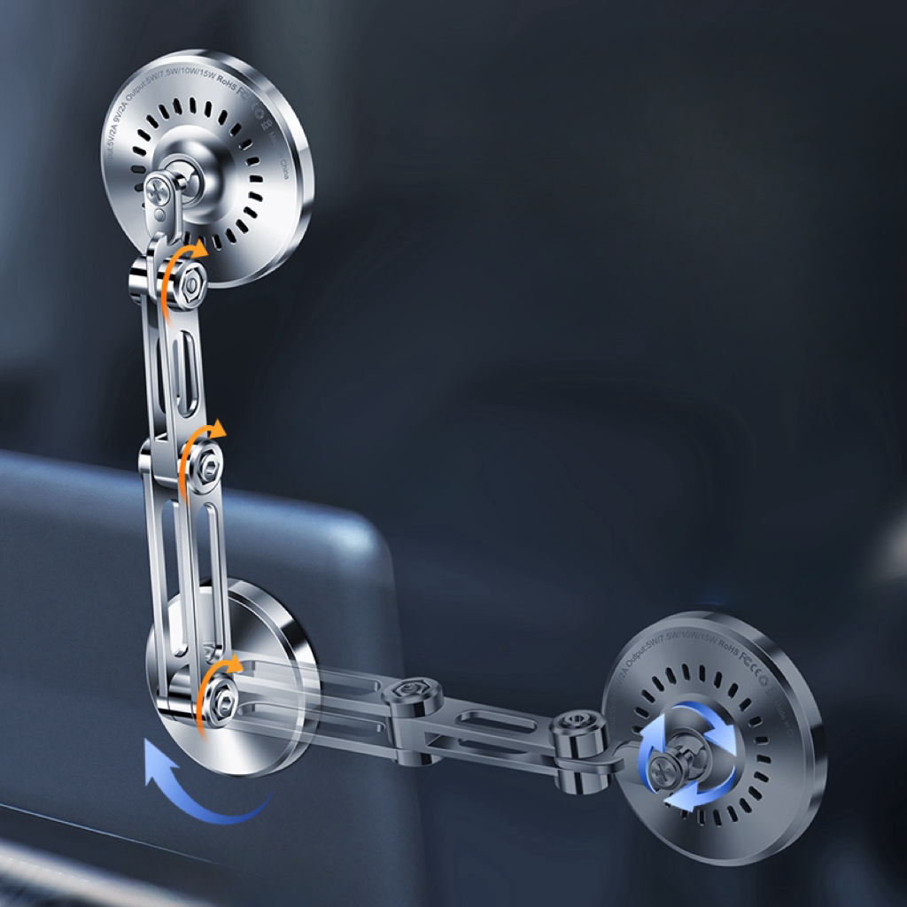360 Rotating Magnetic Mobile Holder Metal Alloy Car Holder Dashboard Magnetic Car Phone Holder for iPhone 14 13 12