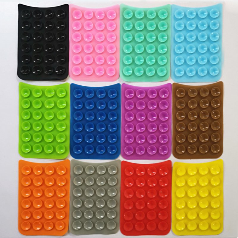 Silicone Suction Phone CASE Adhesive Mount Compatible with iPhone and Android Cellphone Cases Anti-Slip Mobile Accessory Holder