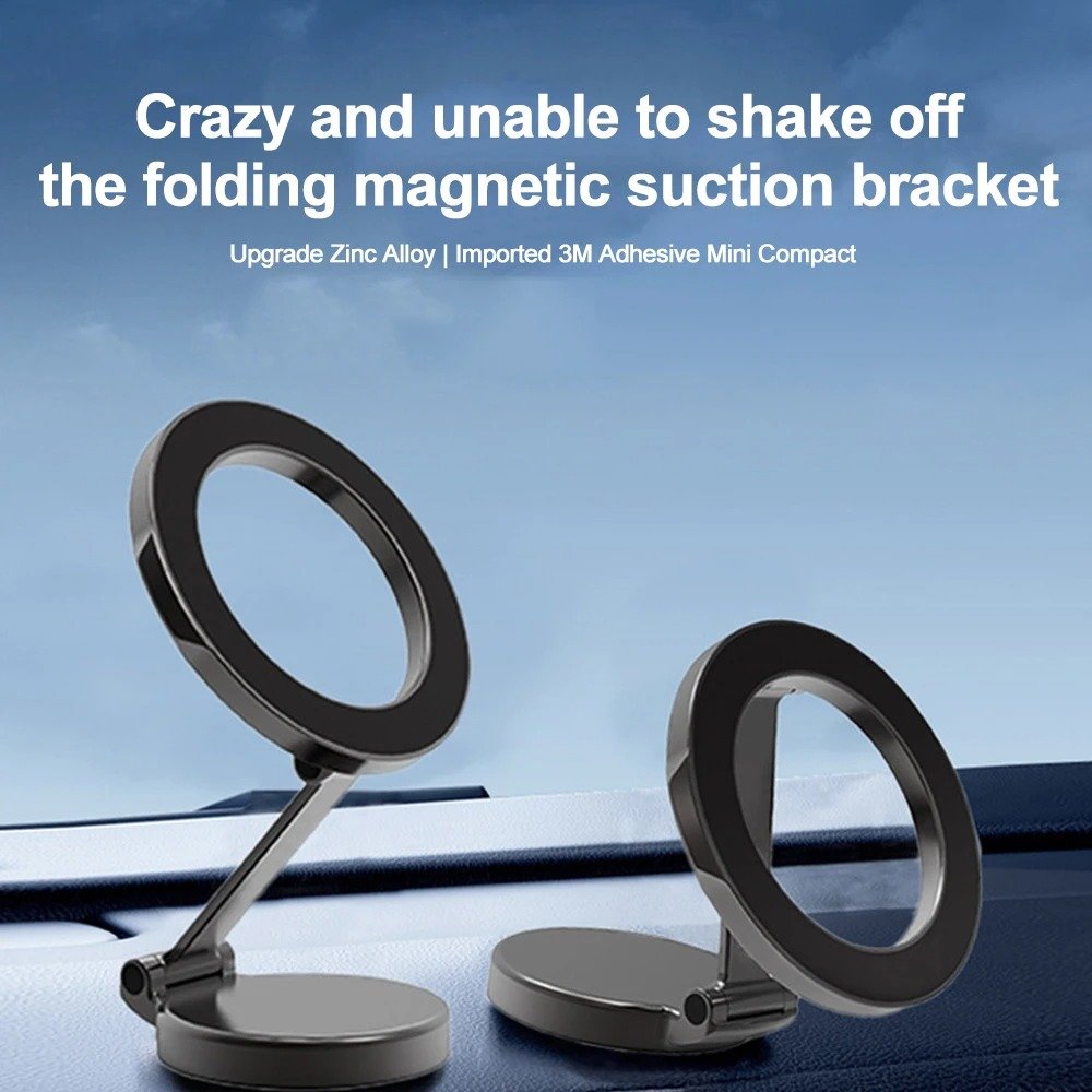 High Quality Car Phone Holder Magnetic Folding Magnet Cell Phone Stand in Car 360 Rotation Phone Holder For Car