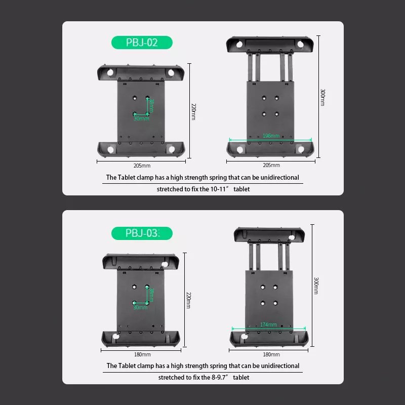 Foldable Aluminum 38.1 mounts 1.5 inch rubber ball tablet support for ipad holder car headrest tablet holder mount for ram