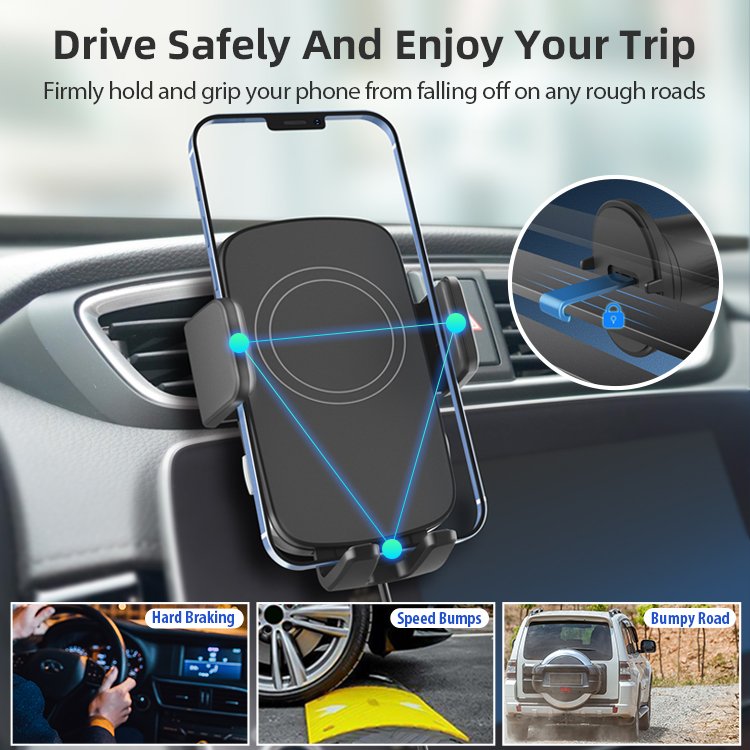 Newest 15W QI Wireless Charging Phone Car Holders Automatic Wireless Charger Mobile Stand Phone Holder Charging Mount Car Holder