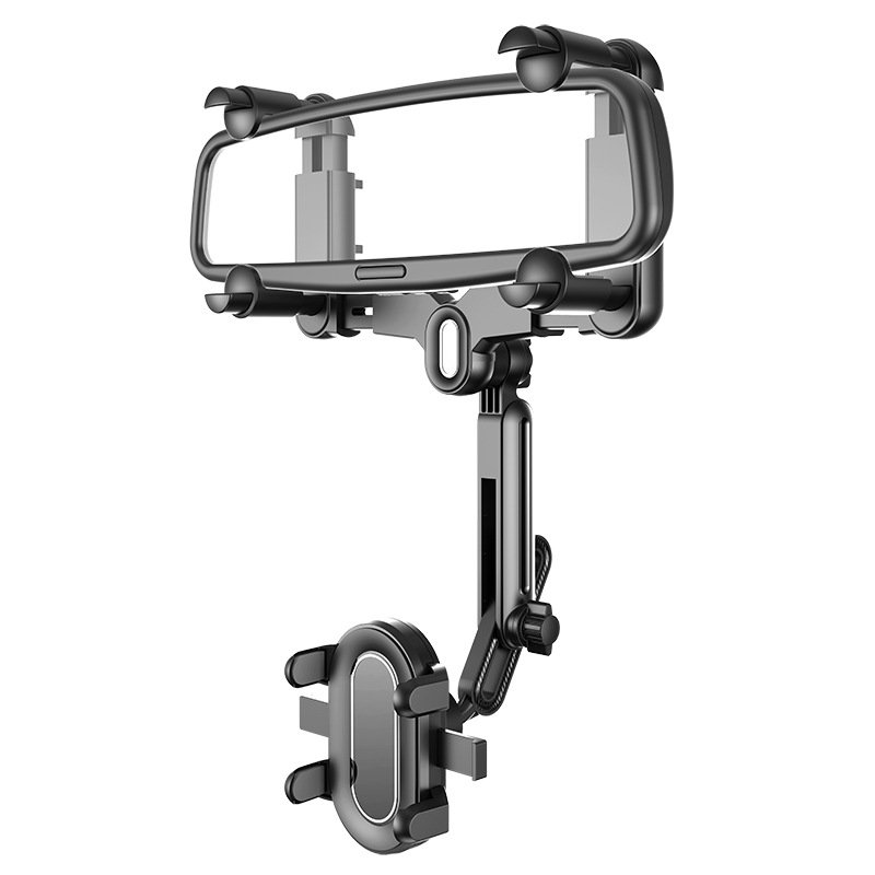Rear View Mirror Phone Holder for Car, Rotatable and Retractable Car Phone Holder Mount