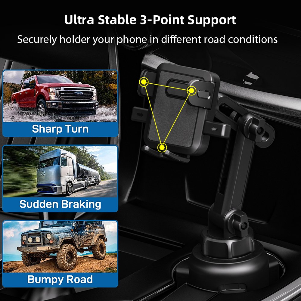 Hot Sell soporte porta celular aut omovil CellPhone Car Phone Holder 360 Rotation Mobile Phone holders for Car Cup Phone Mount