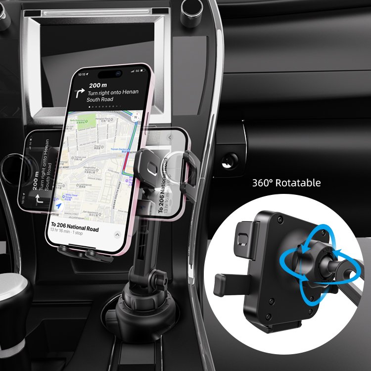 Hot Sell soporte porta celular aut omovil CellPhone Car Phone Holder 360 Rotation Mobile Phone holders for Car Cup Phone Mount