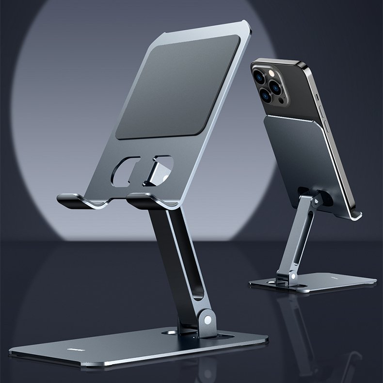 2023 Hot selling Portable Luxury Cell Mobile Phone Holder Adjustable Tablet Stand Foldable Metal Desk Bracket