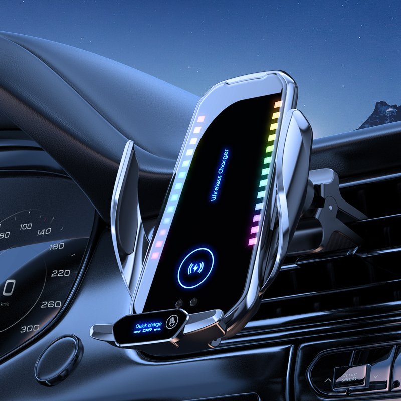 Smart Sensor Wireless Charger Car Mobile Phone Holder Car Phone Holder 360 Rotation Cell Phone Car Holders