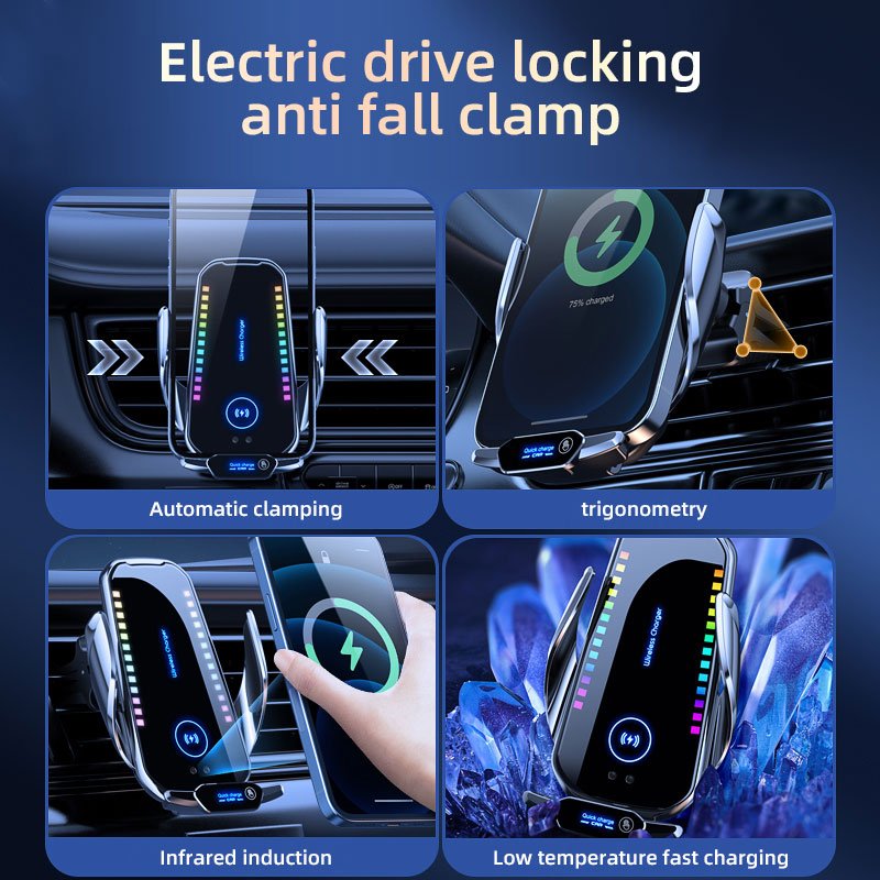 Smart Sensor Wireless Charger Car Mobile Phone Holder Car Phone Holder 360 Rotation Cell Phone Car Holders