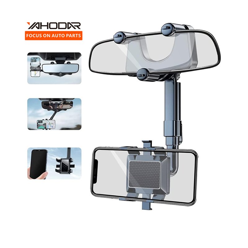 Universal Accessories Car Holder 360 Rotatable Rearview Mirror Phone Holder Multifunctional Car Travel Phone Holder