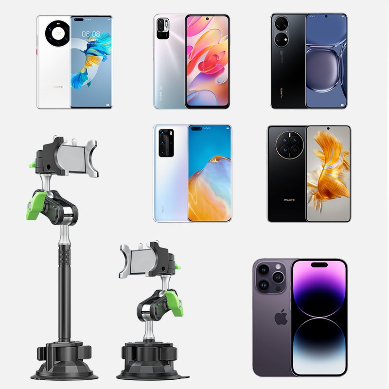 Car Mobile Phone Holder with Suction Mount New Design Wholesale High Quality Aluminum Alloy Bracket for Cell Phone Navigator