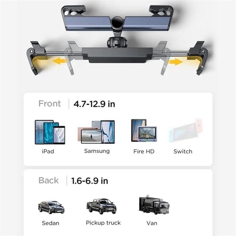 Backseat Car Mobile Holder car Rear Seat Phone Tablet Mount for 4.7-12.9 inches phone tablet holder mount