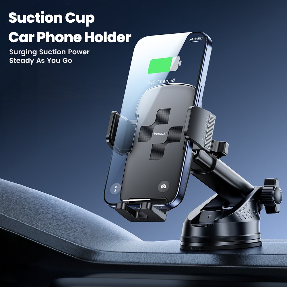 Toocki good quality suction cup car phone holder 360 degree adjust car phone holder for phones