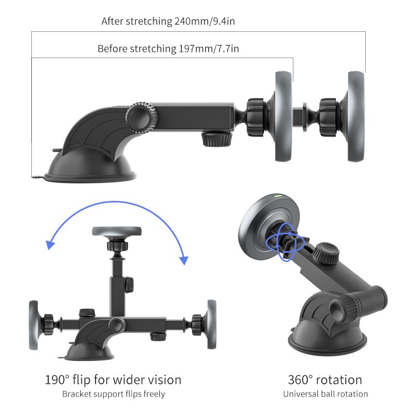 New Magnetic Car Wireless Charger 15W Air Vent Dashboard Holder For iPhone15 Pro Car Charger